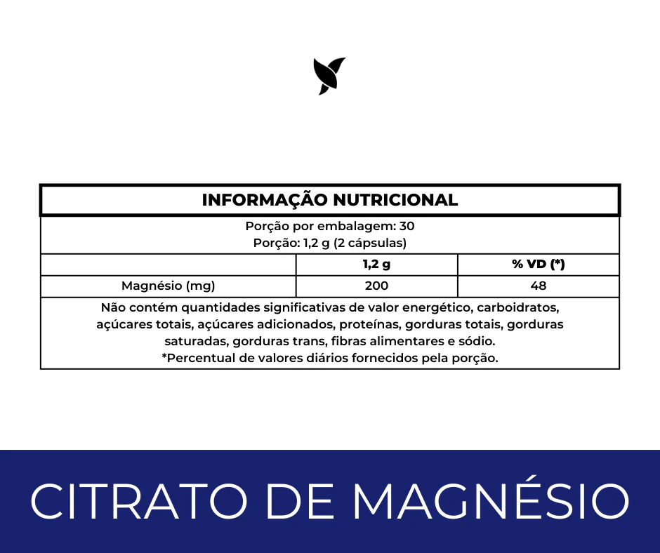 Citrato de Magnésio 200mg - 60 Cápsulas - Image 3