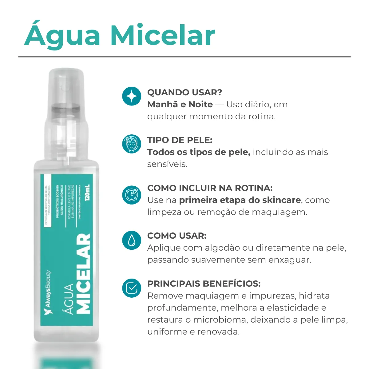 Kit Limpeza Facial + Necessaire Always Fit Turquesa - Image 3